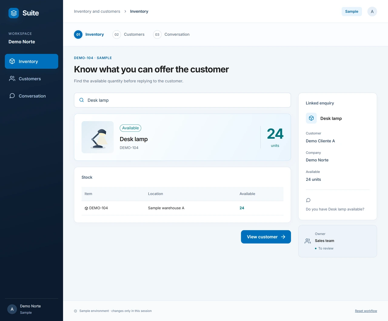 Sample: Know what you can offer